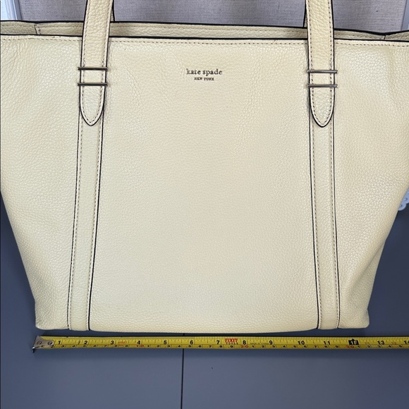 Kate Spade NY Oakwood Street Chandra Yellow Leather Tote Shoulder Bag - Picture 4 of 17